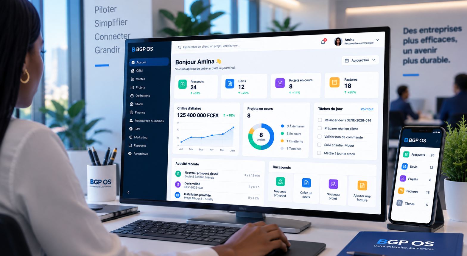 erp développement commercial